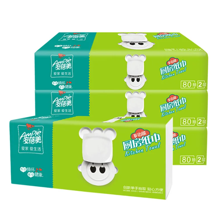 Прямая продажа с фабрики оптом для кухнных бумажных полотенец 2Ply одноразовые мягкие чистящие салфетки полотенце