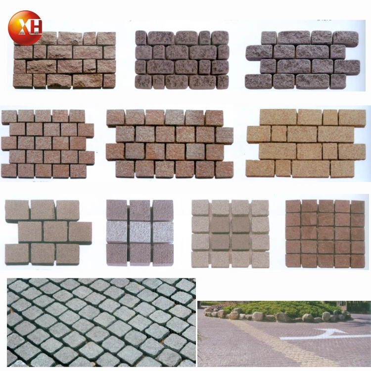 Natural stone flagstone mesh paving cubes flooring square paver for sale