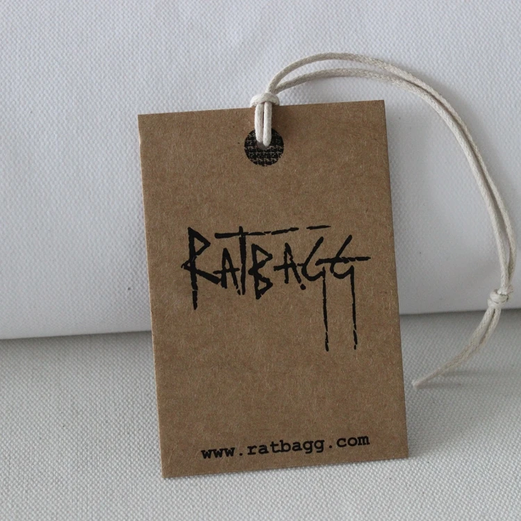 brown kraft paper hangtag, t-shirt hang tags, fashion design hangtag for swimwear