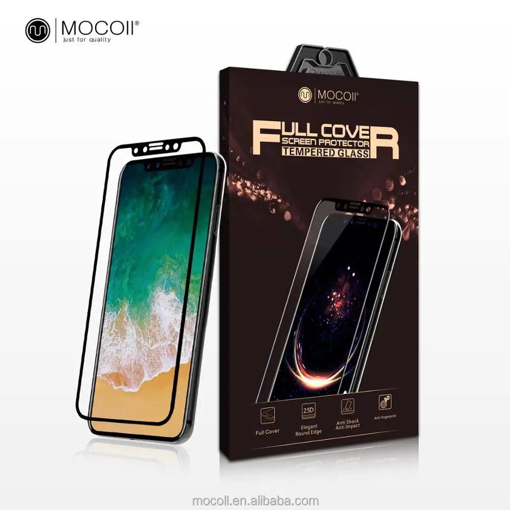 High Quality Wholesale 2.5d Tempered Glass Screen Protector Mocoll Brand For IphoneX/XS/11PRO