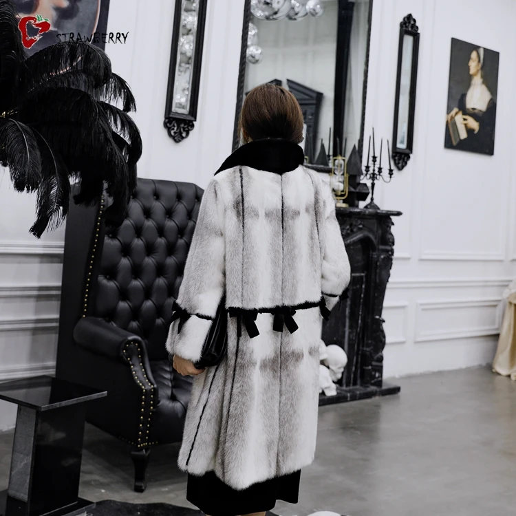 2018 New Design Winter Women Luxury Real Mink Fur Coat Natural Mink Fur Coat