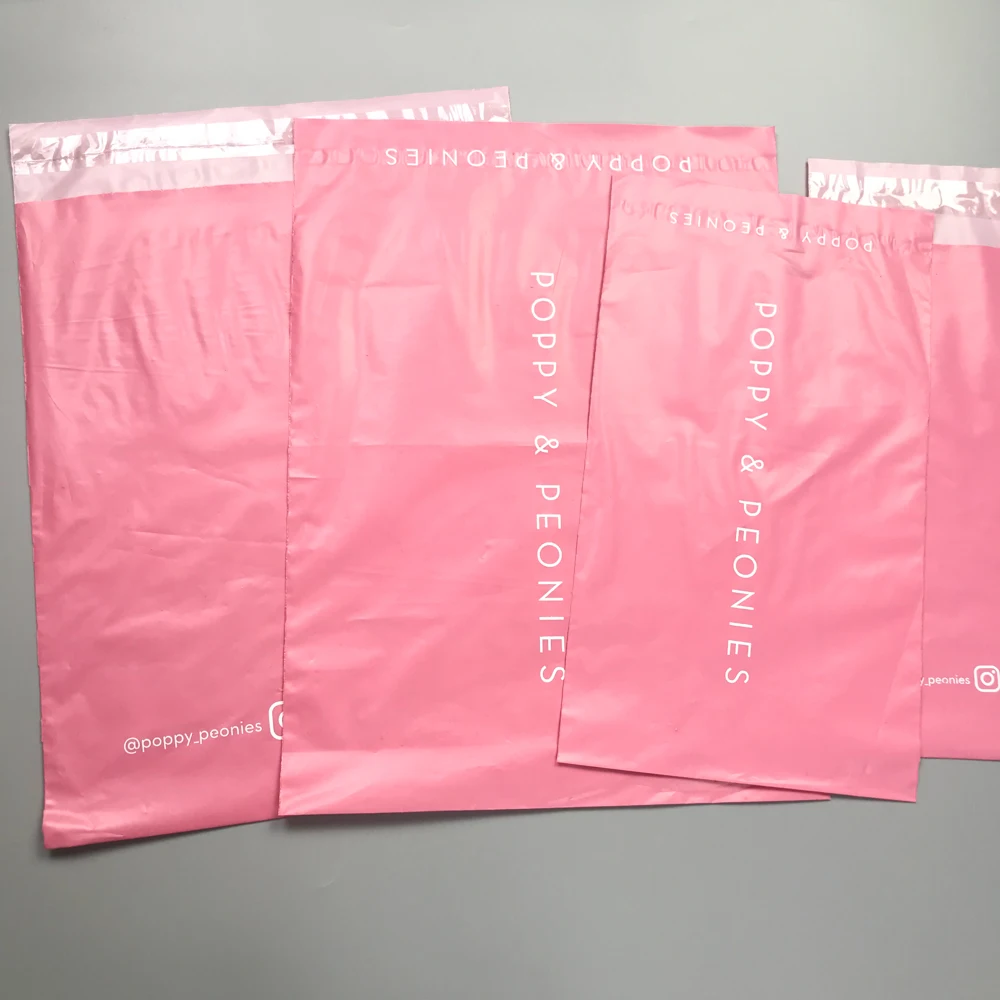 pink wholesale/bulk/cheap custom logo printed self adhesive sealed garment/clothing shipping envelope for sale