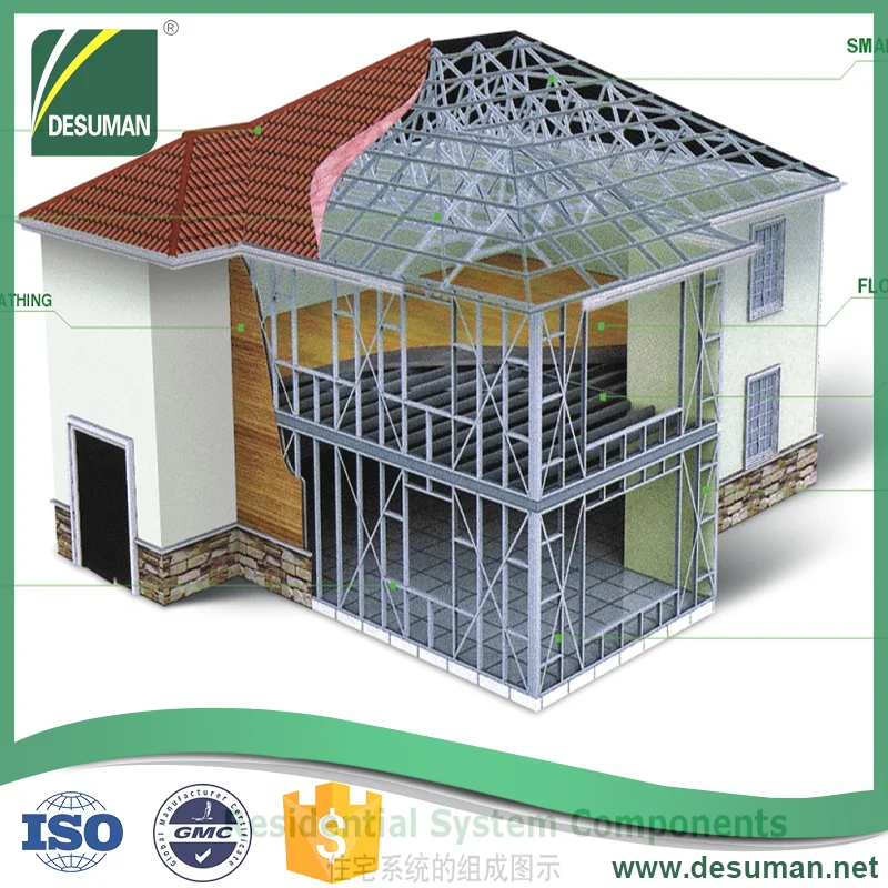 DESUMAN quality guarantee customized galvanized steel frame building