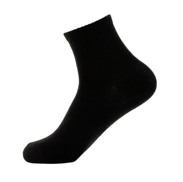 
2019 high quality wholesale custom Bamboo Fiber Business Men Solid Black Color sock 