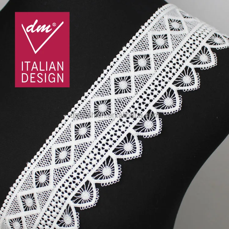 Garment accessories 7.0cm width white cotton lace embroidery all kinds of lace