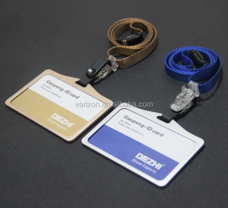 Factory Private Design Aluminum card holder for gift student Employee