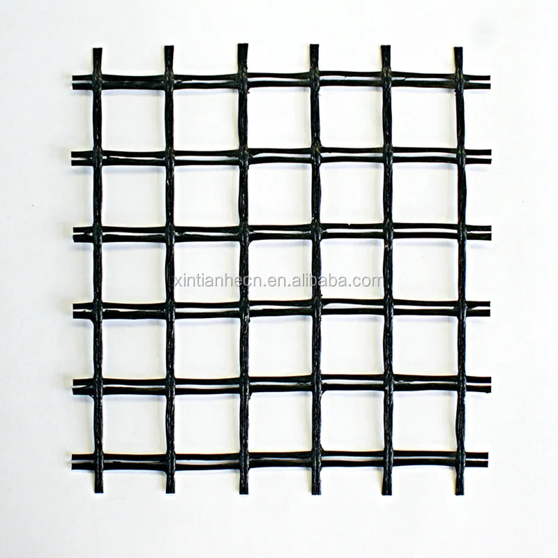 PSA fiberglass geogrid 100kn/m