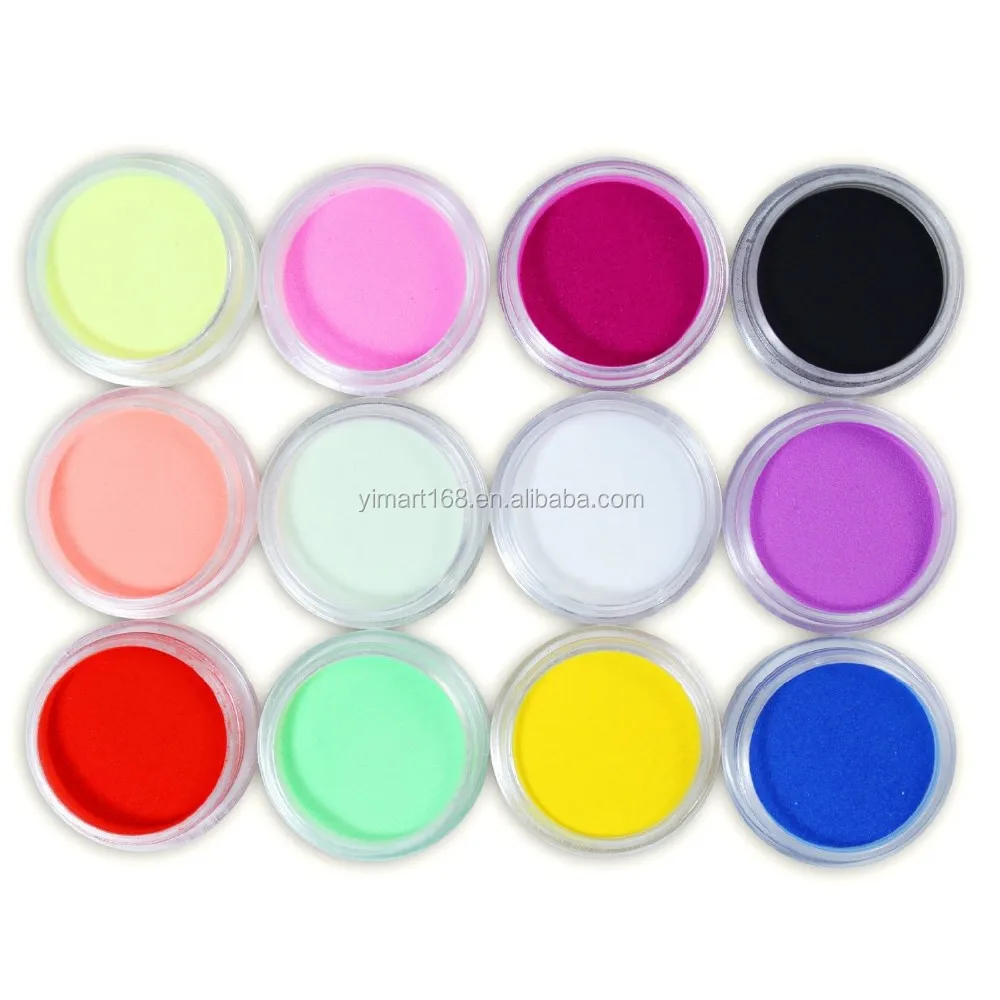 Yimart 12-Color Mirror Nail Art Carving Powder Acrylic Polymer for Gel Nails