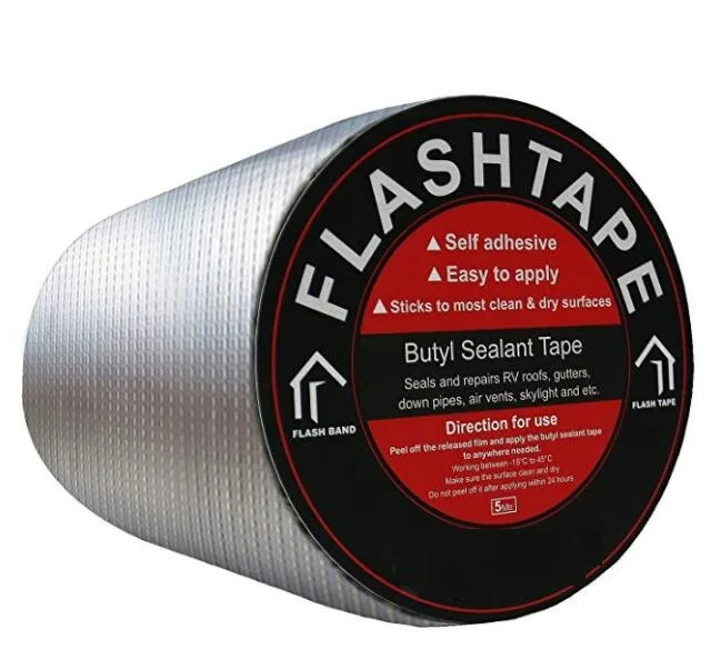 Самоклеящиеся битумная или реагенты обогащения бутил Резиновая лента из алюминиевой фольги