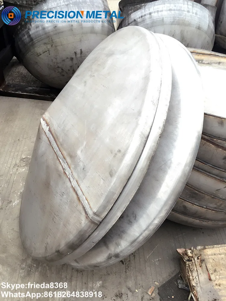 End cap for steel tube 36' conical hemispherical head cone shaped head