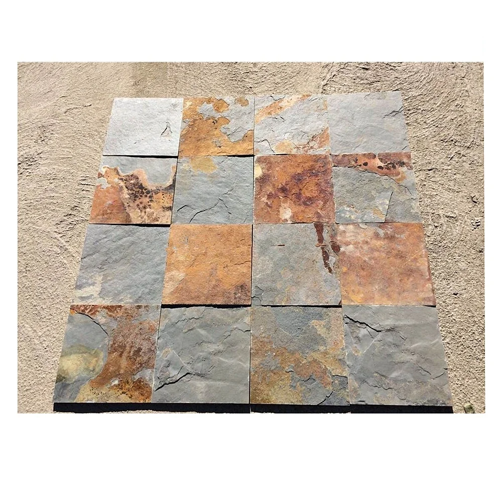 outdoor rusty slate stepping stones,cheap rusty slate floor tile in stock