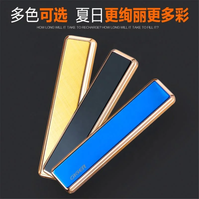 Newest super thin touch rechargeable flameless electronic cigarette usb lighter