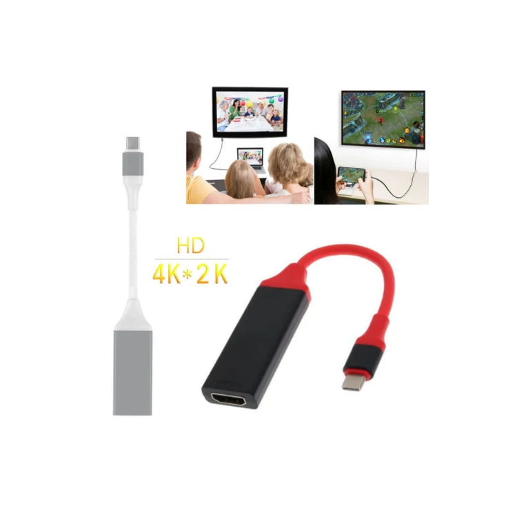 USB 3.1 Type C To HD MI Adapter Cable Male To Female USB-C To HDTV 1080P Converter For Macbook Chromebook Pixel