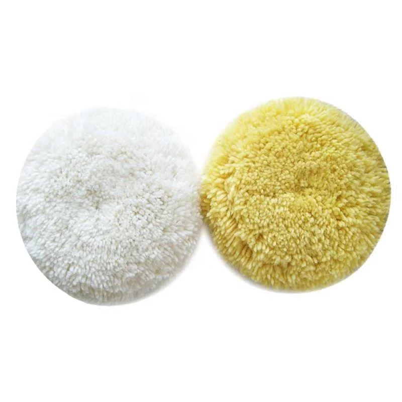 Soft 7 inch 180mm Auto Professional Car Polishing Lamb Wool Compound Wash Buffing Pad For Car Polisher