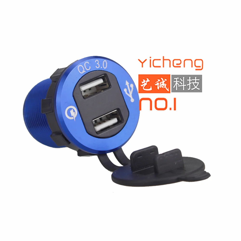 Автомобильное зарядное устройство с двумя USB-портами, 12 В, 24 В постоянного тока