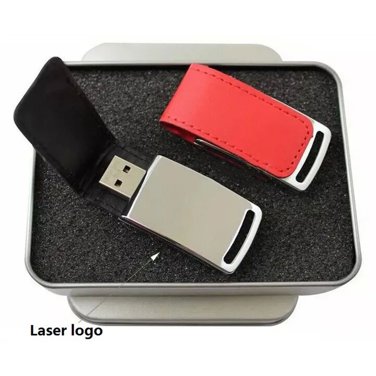 Уникальный дизайн 16 ГБ черный кожаный usb flash drive с логотипом печати