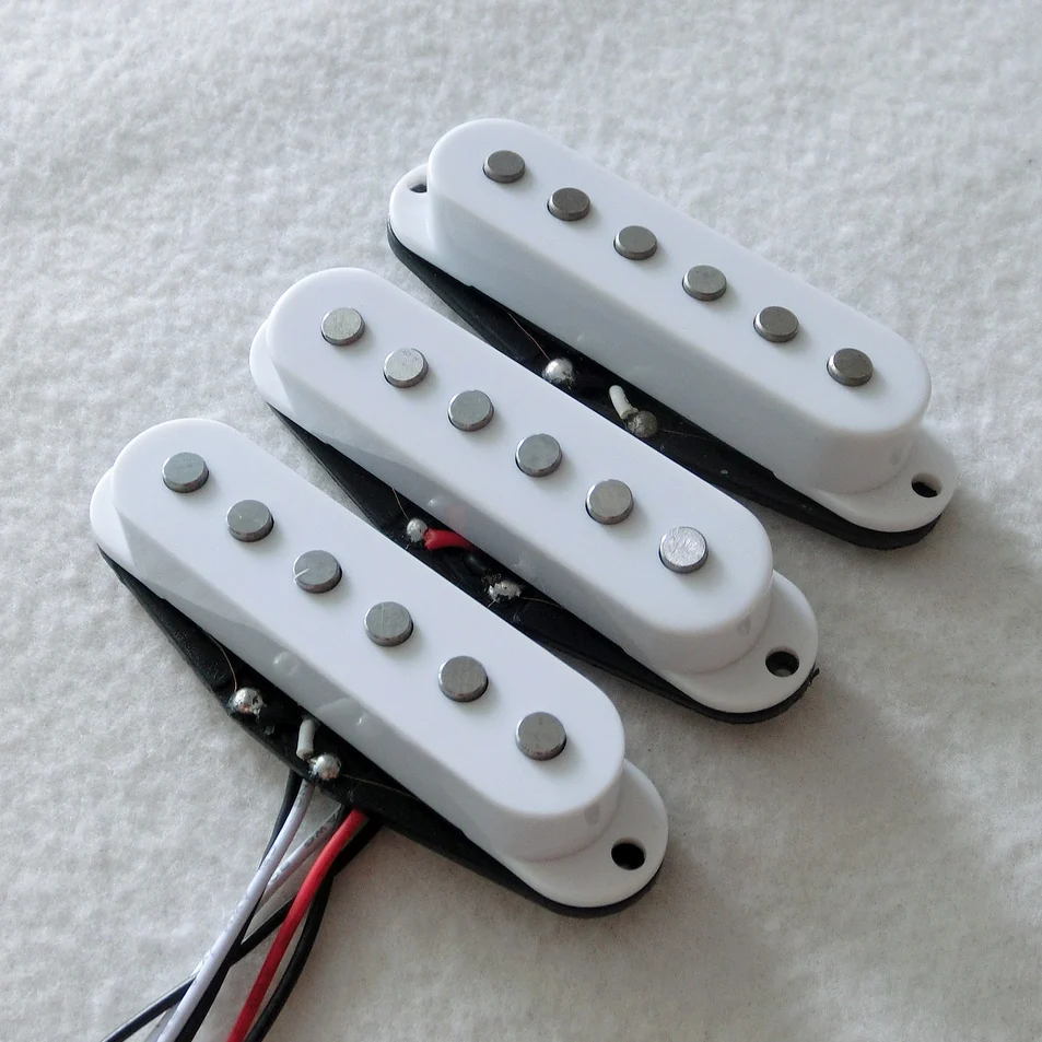 Donlis 1set 3pcs DS52 ST Electric Guitar Use Single Coil Pickups with Flat Style Alnico 5 Magnet