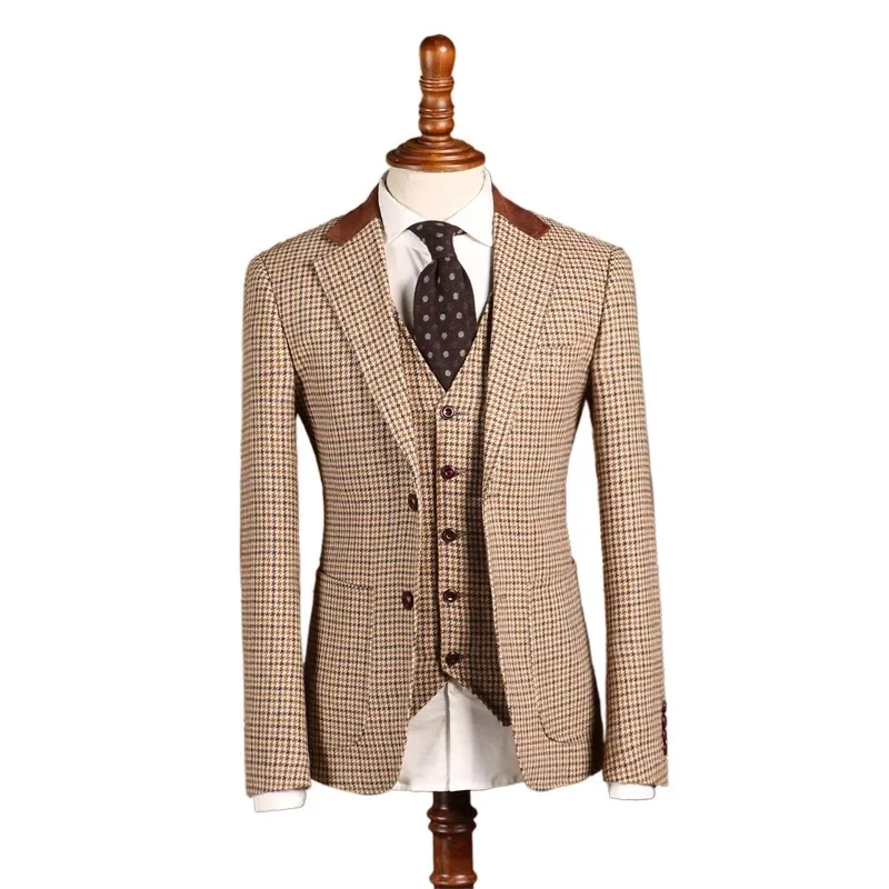 New Arrival MTM made to measure custom bespoke handmade suit wedding 2 pieces men suits slim fit groom wedding suits