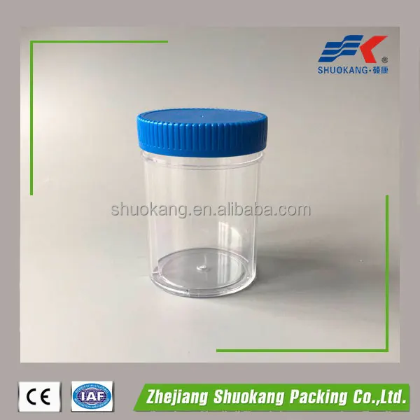 Прозрачная фармацевтическая пластиковая бутылка PS 250 мл