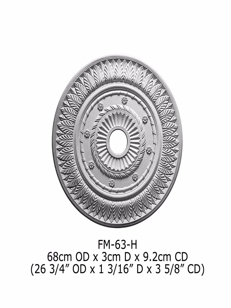 Polyurethane High Quality beautiful PU decorative High Quality Good price beautiful PU decorative Flower Roses ceiling medallion