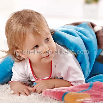 100% Polyester supersoft Raschel polyester Baby blanket
