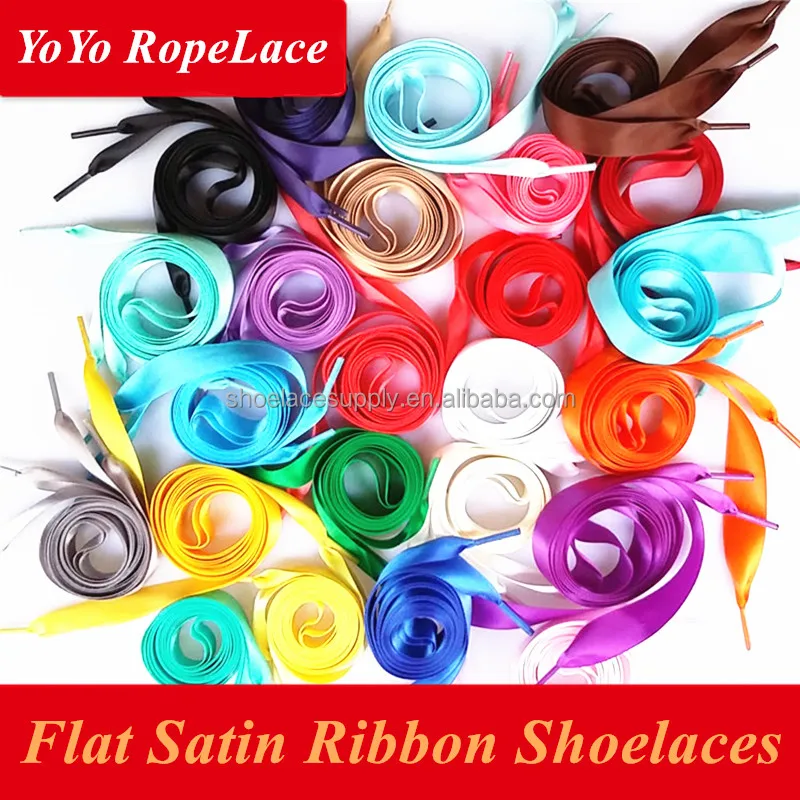 
 2021 Fuzhou YoYo Потрясающие шелковые шнурки для обуви, плоские тканевые шнурки для продажи  