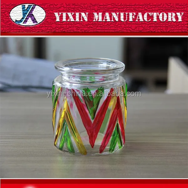 Домашнего декора цветные декоративные стекла свечи контейнеры