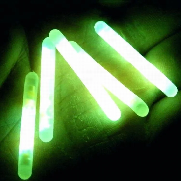 glow sticks popular for fishing chemical light sticks 1.5inch glow stick night fishing float customize