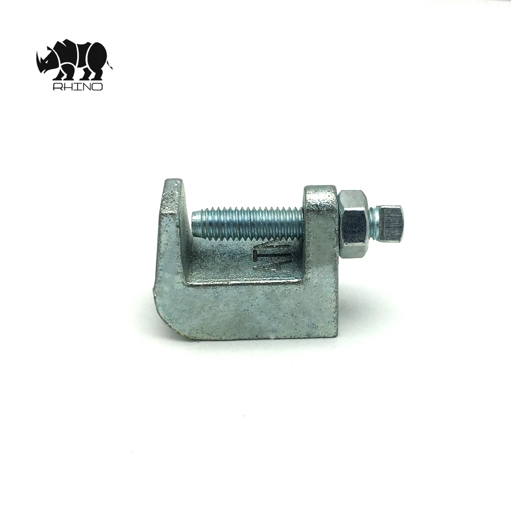 Electro-Galvanized Steel C-Type  Wide Mouth Universal Reversible Malleable Cast Iron EZ-Riser Beam Clamp for Heavy Vertical Load