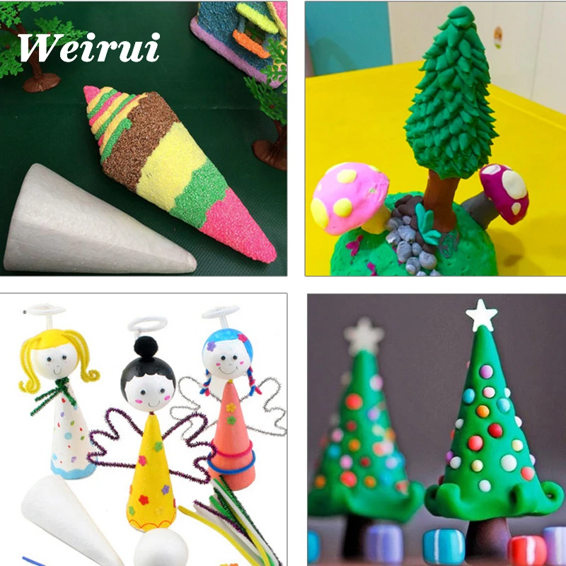 
Foam material styrofoam cones for decoration and kids DIY polystyrene balls 6-50cm high 