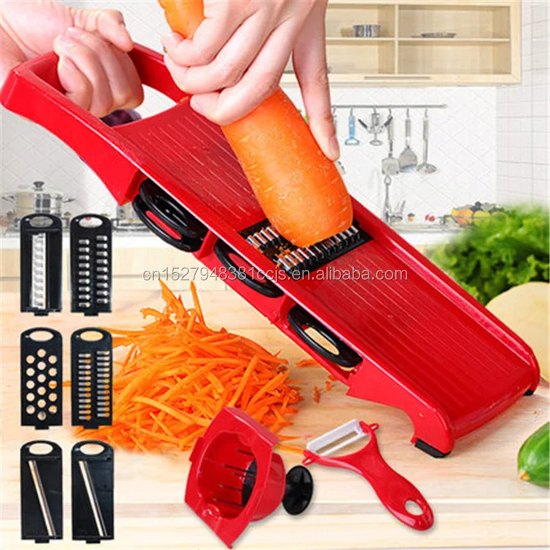 
Multi-function Plastic Slicer Upgraded 7 Blades Mandoline Slicer Manual Vegetable Slicer Salad Maker Potato Onion Carrot Cutter 