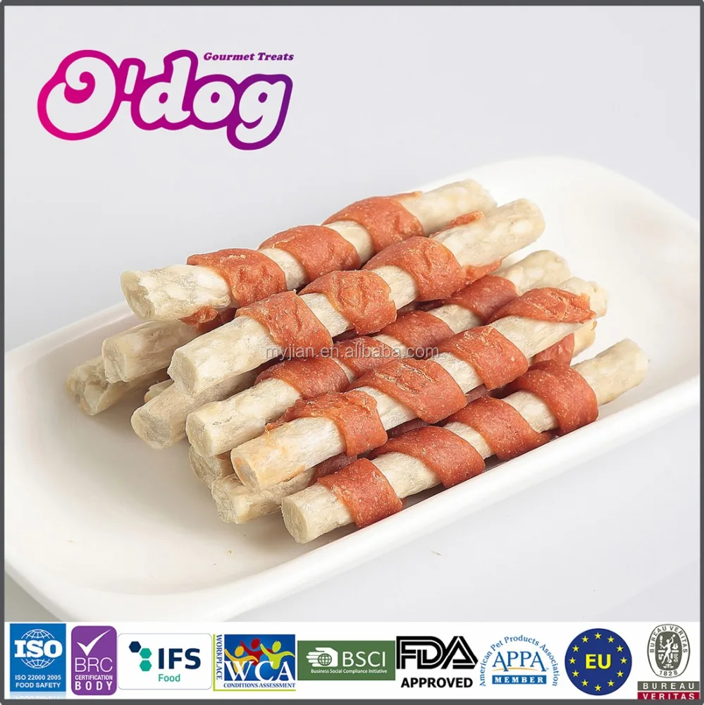 Утка и отбеленная воловья кожа палка сухие питомцы собаки вкусное Зубное жевание лечит закуски