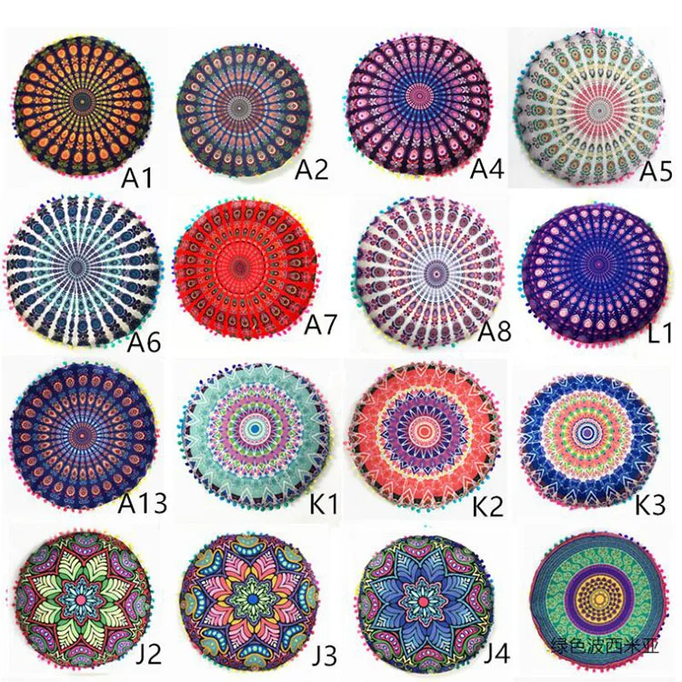  Лидер продаж милая детская юбка-комнату цифровой печати мягкий силиконовый чехол с рисунком из мультфильма наволочки в богемном стиле этнические мандела круглый пол подушки сиденья