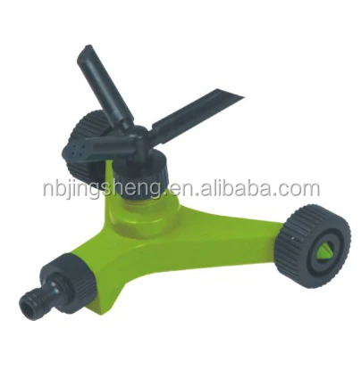 JS-358 360 degree  triangle wheel-based water lawn sprinkler