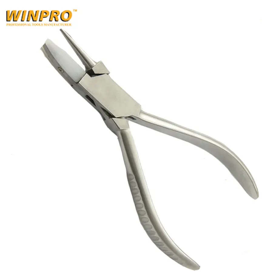 Half Flat Nylon Jaw Half Round Nose Pliers Optician pliers