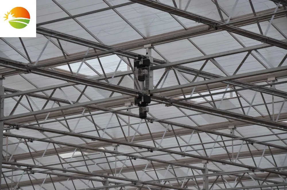 
Commercial multi-span PC sheet polycarbonate greenhouse with hydroponic system 