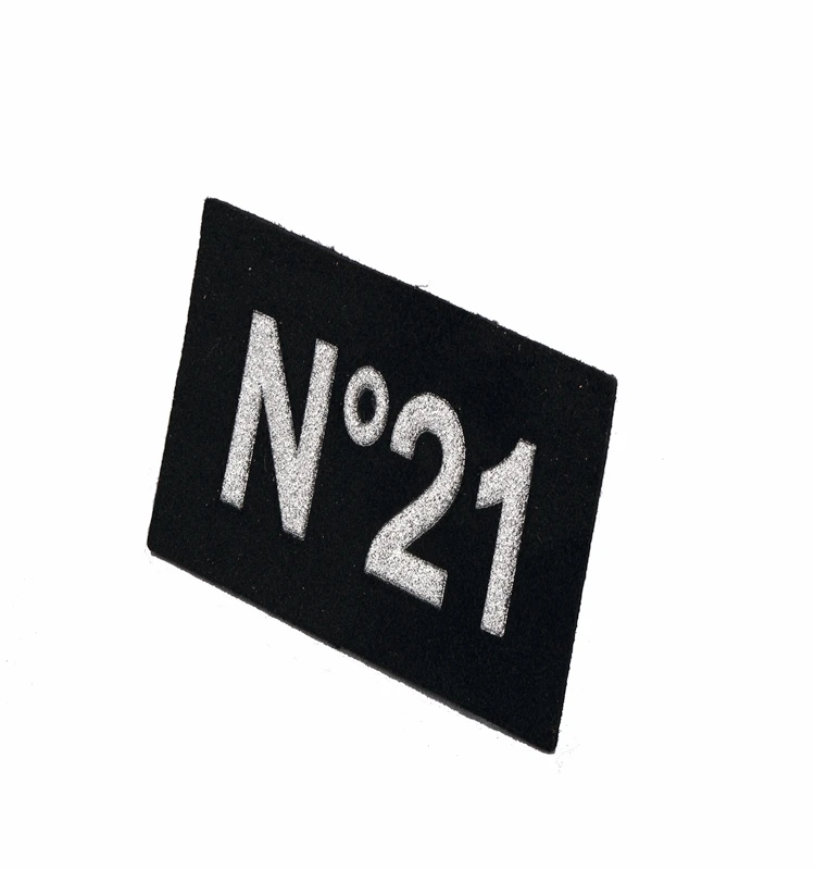 20 Years Custom LOGO Hat Label Football Shoes Customized Garment Labels PU Leather Patch Soft Debossed Stamp Foldable Leather