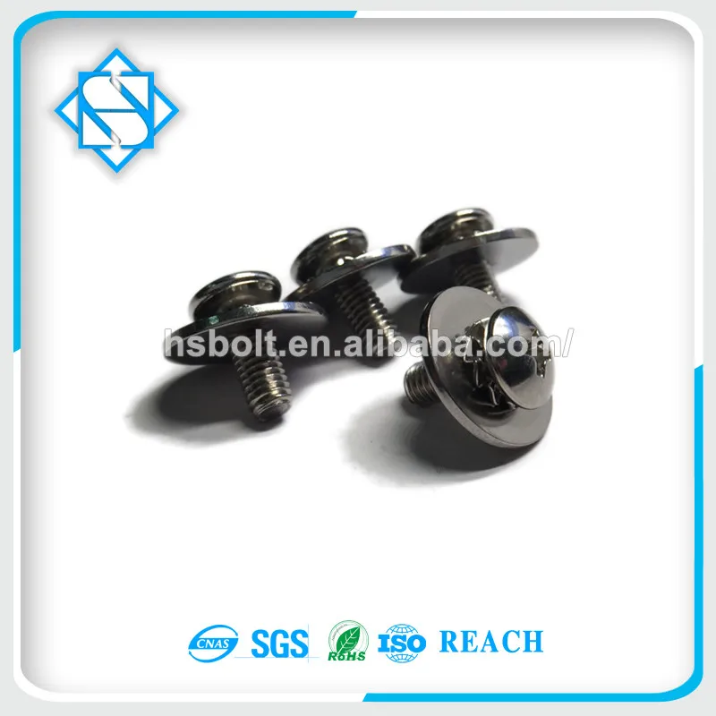 ISO Certification OEM Stainless Steel Pan Head Combination Screws With Plain Washers And External Tooth Washers