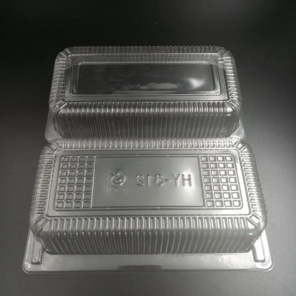 
high quality rectangular transparent cake plastic box for food container 