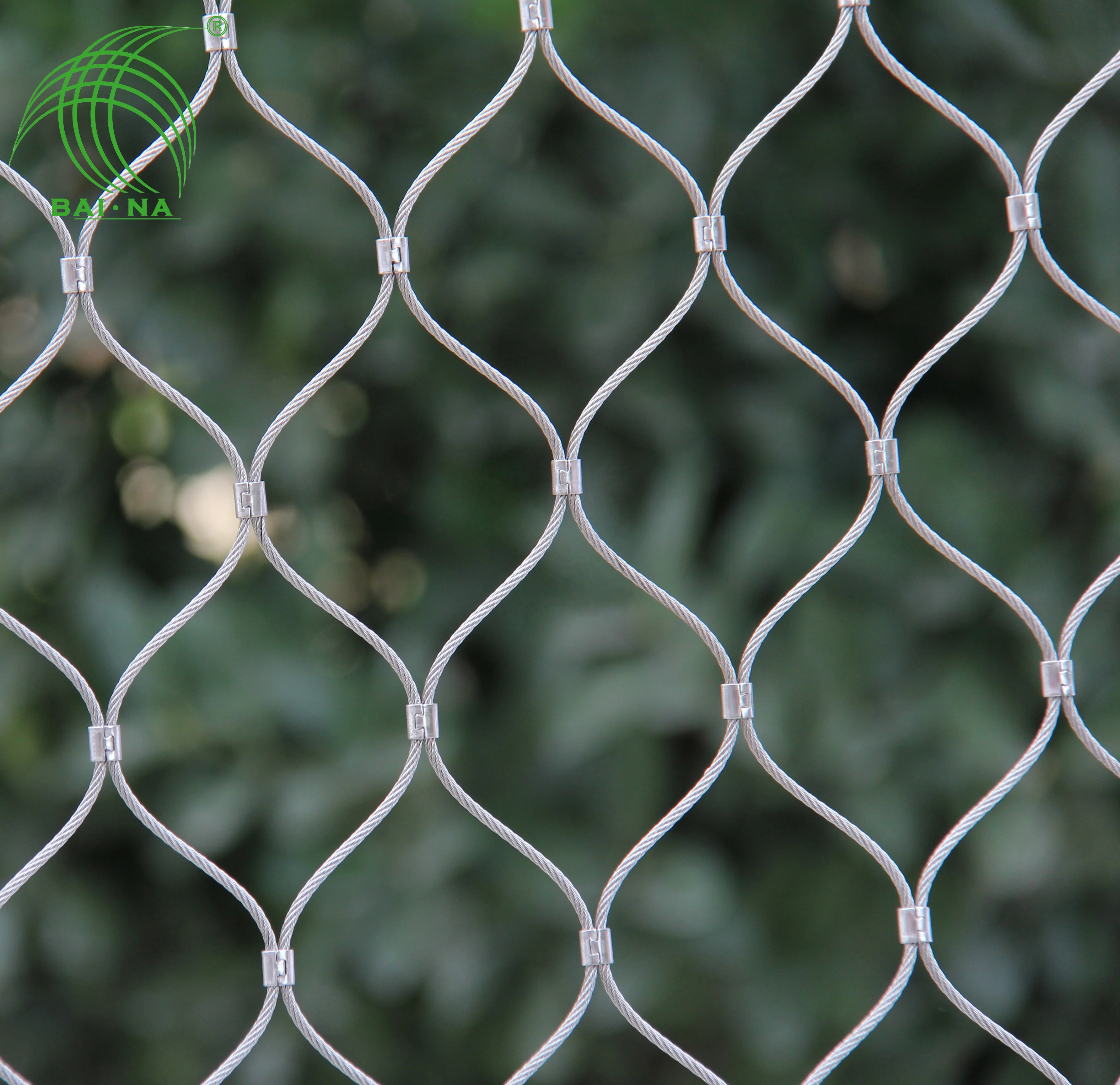 
hand woven stainless steel rope protection wire mesh fish farm rope mesh netting 