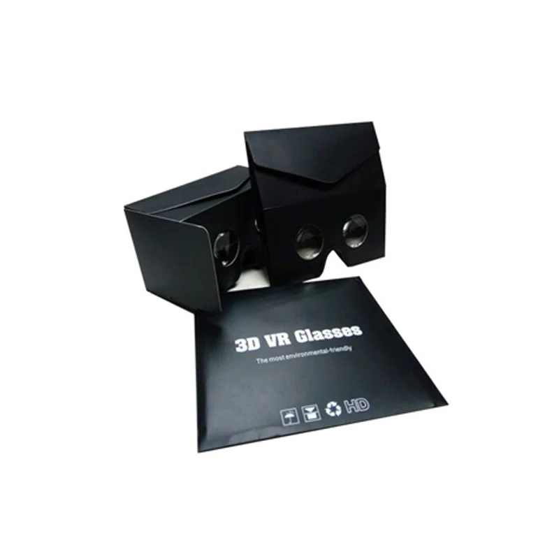 Модель конверта, картонные 3D очки виртуальной реальности, плоские картонные очки виртуальной реальности с логотипом