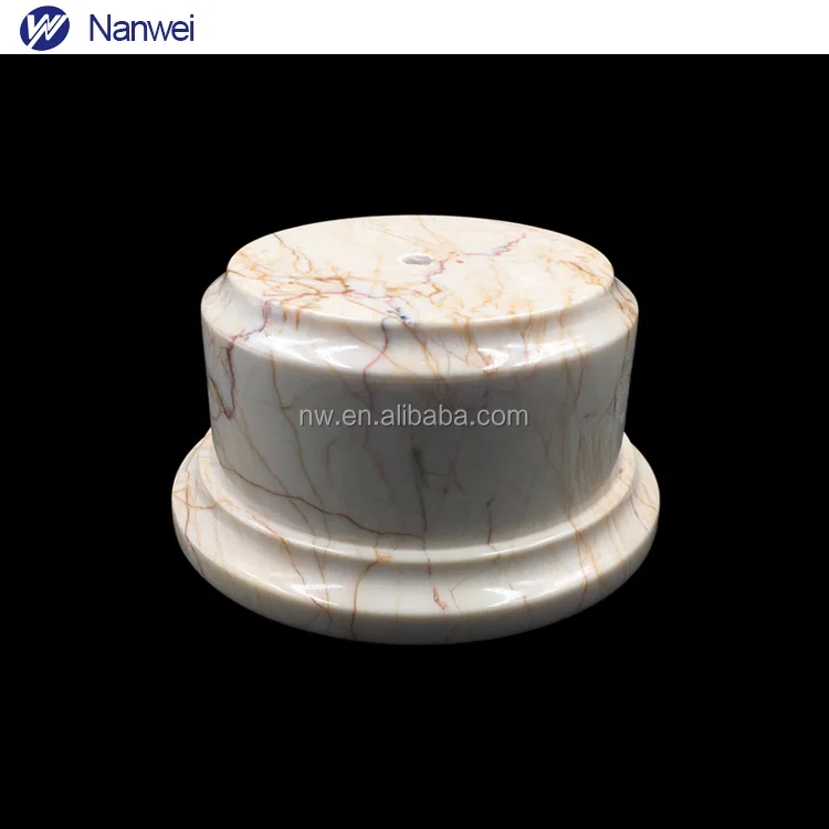 cheap marble trophy double basement price, guangxi white marble,white color marble stone base