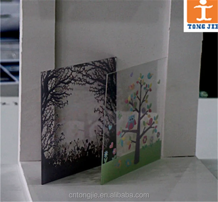 Print on clear acrylic acrylic display