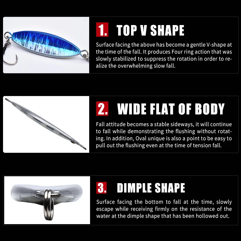 ALLBLUE 28g 40g 60g SLOWER OVAL Slow Pitch Pesca Metal Fishing Jig Lure