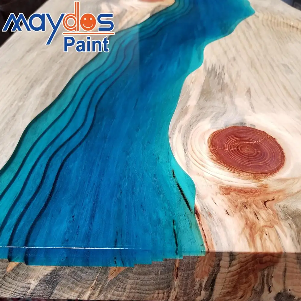 Maydos Crystal Clear Bar Table Top Epoxy Casting Resin Coating For Wood Tabletop