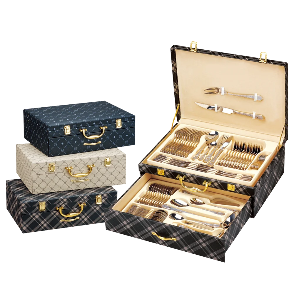 Factory Sale stainless steel 16/32/72pcs cutlery sets top choice dinnerware with gift box