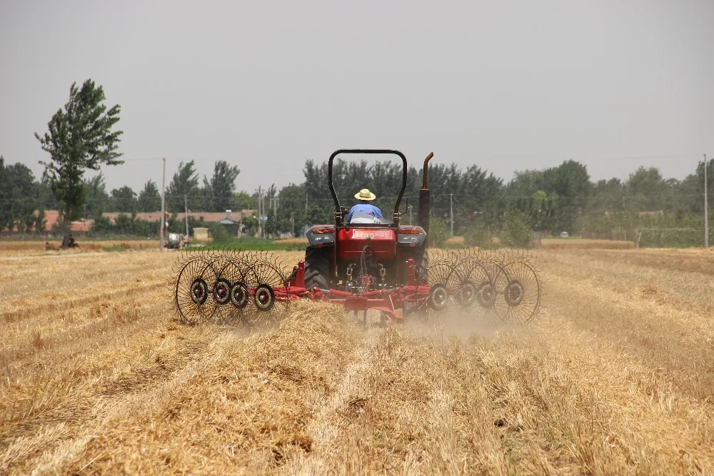 
China cheap price mini agricultural hay finger wheel rotary rake machine for sale 