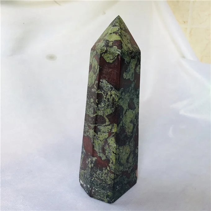 wholesale natural blood dragon stone  crystal quartz point obelisk Quartz Crystal Points