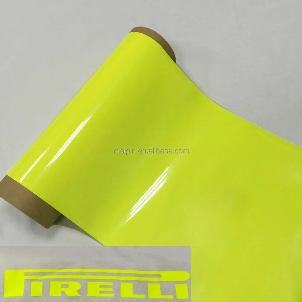 PU Reflective Heat Transfer Vinyl Fluorescent yellow Colors