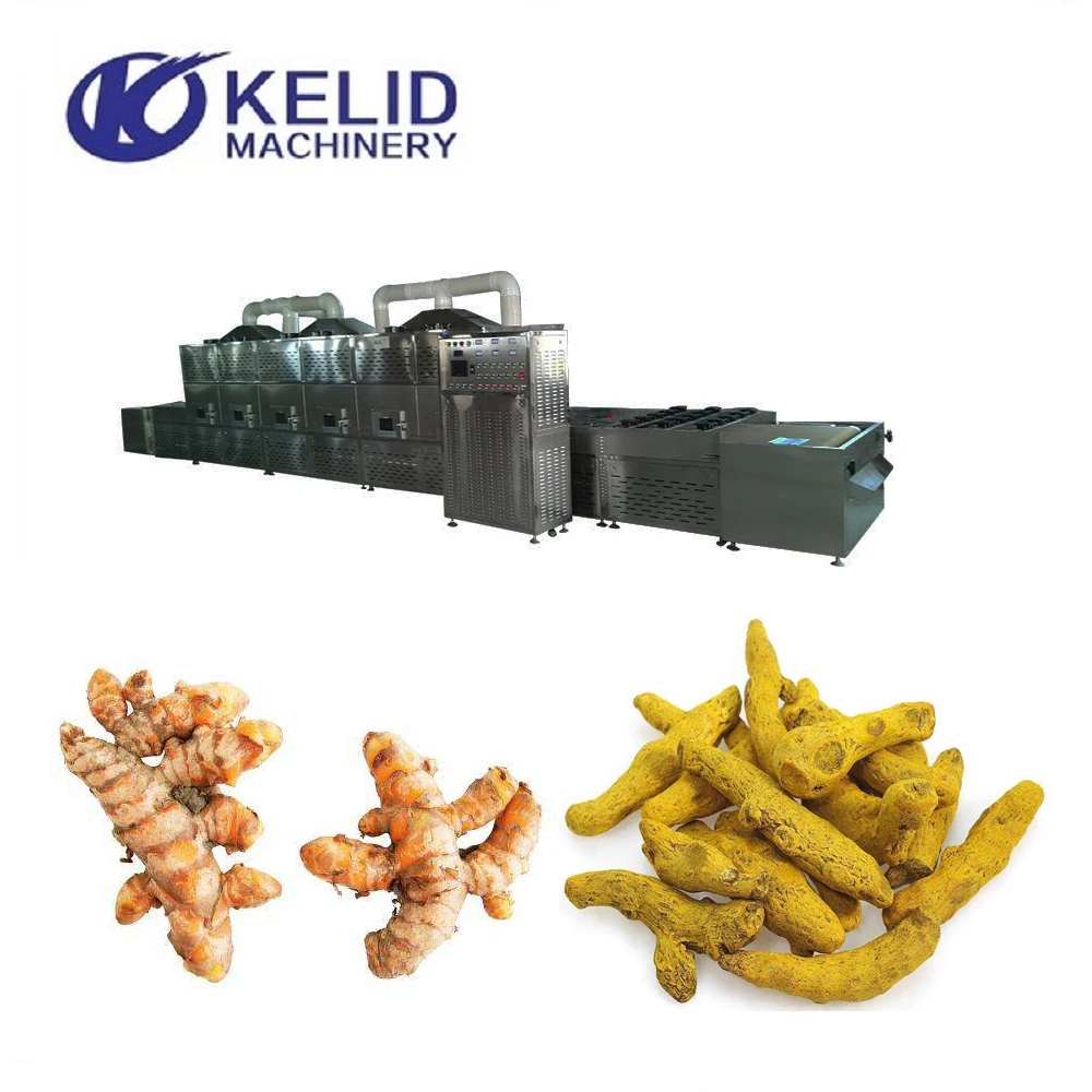 Microwave Turmeric Cleaning and Drying Line